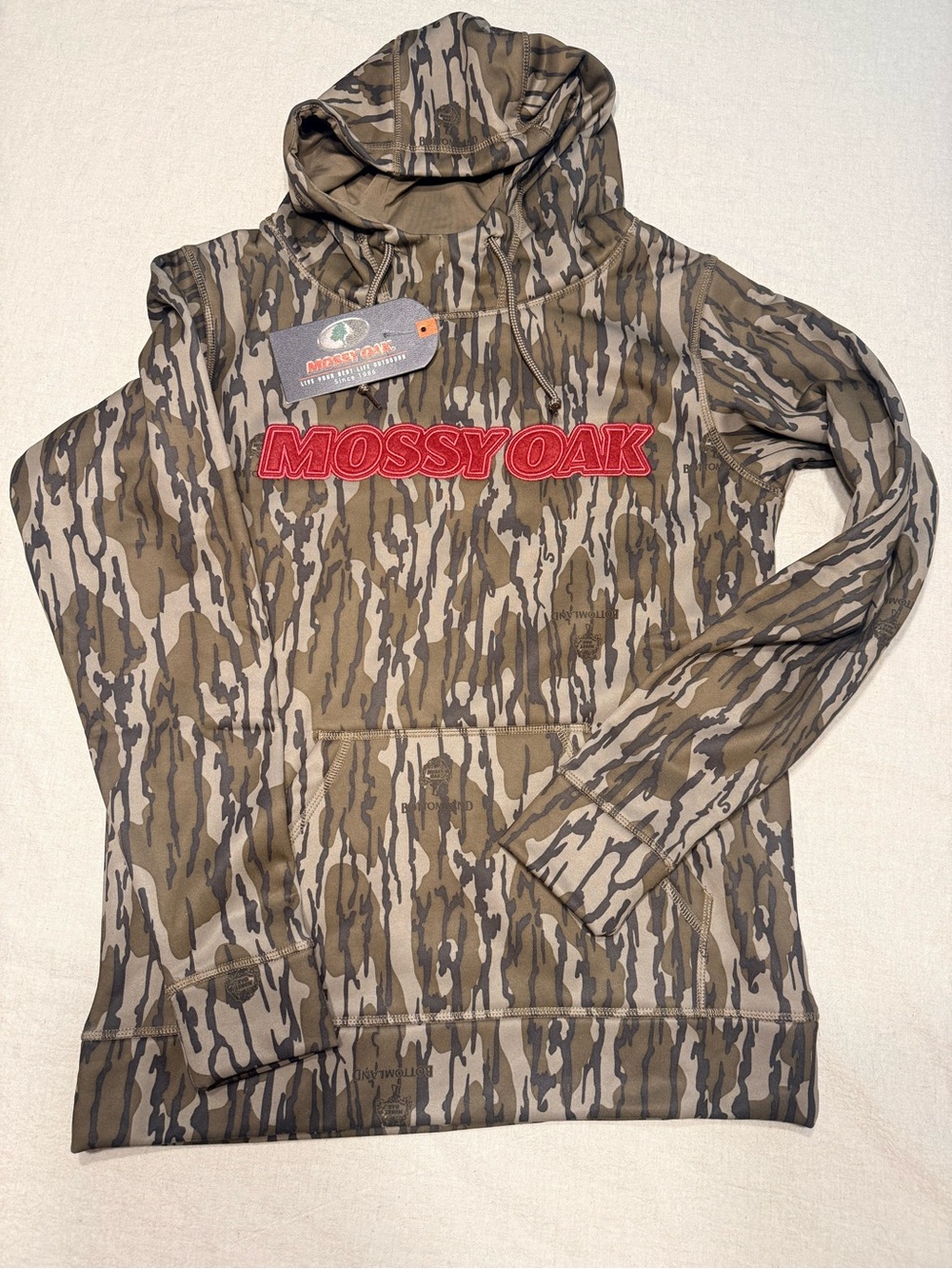 Mossy Oak Women's Camo Hoodie with Red Logo